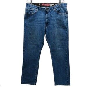 Wrangler Performance Series 38x29 Men's Stretch Denim 5 Pocket Jeans Blue.